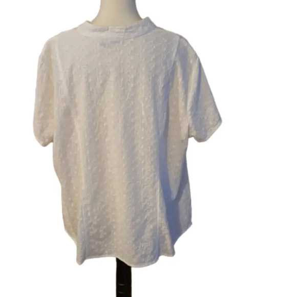 Apt. 9 Embroidered Eyelet Lace White Blouse Women Size 2X - Picture 3 of 14